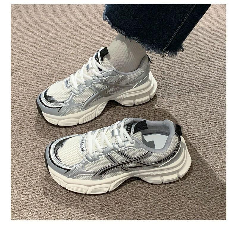 

Platform-soled dad shoes for women 2025 spring and summer new versatile and lightweight running fried street mesh breathable sneakers for women 35