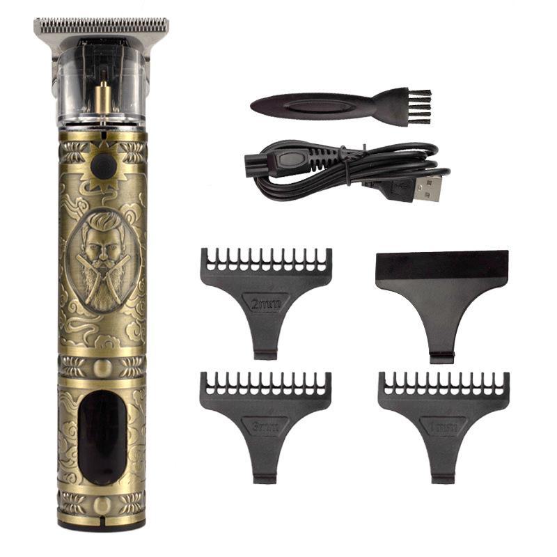 T9 LCD Display USB Rechargeable Electric Hair Clipper - Professional Carving and Trimming Tool