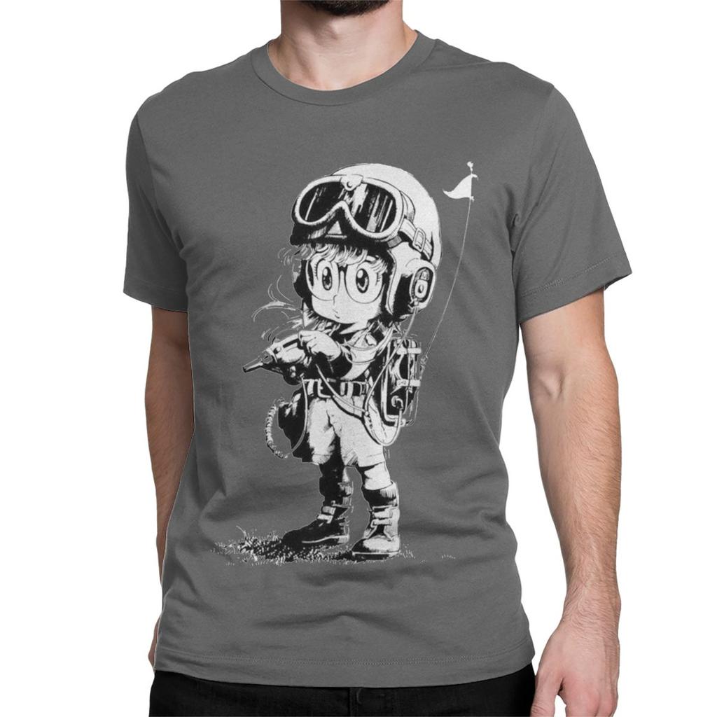 Arale TShirt for Men Women Dr Slump Anime Awesome Pure Cotton Tees Round Collar Short Sleeve T Shirt Birthday Present Clothing