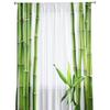 Green Bamboo Zen Plant White Sheer Curtains for Living Room Decoration Window Curtains for Kitchen Tulle Voile Organza Curtains