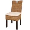 Dining Chairs - vidaXL - Set of 4 - Kubu Rattan - Mango Wood - Contemporary Style