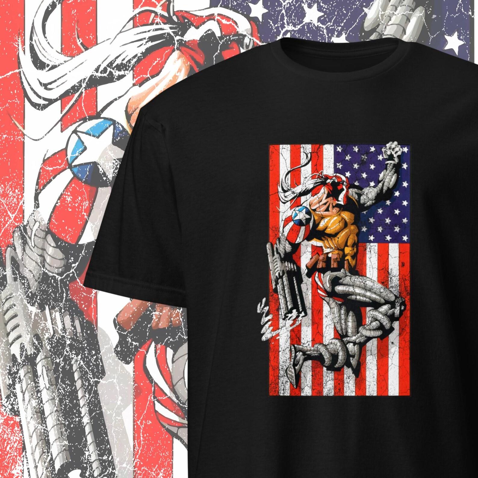 SuperPatriot T shirt Vintage Comic Book Clothing 4XL