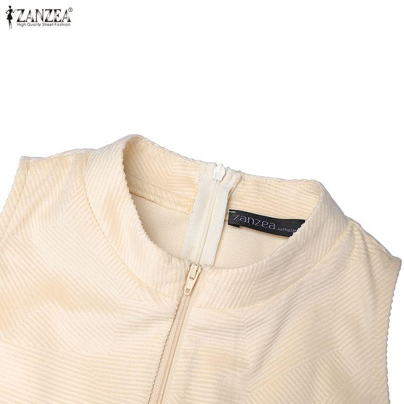 ZANZEA Women Elegant Casual Round Neck Loose Sleeveless Long Jumpsuits