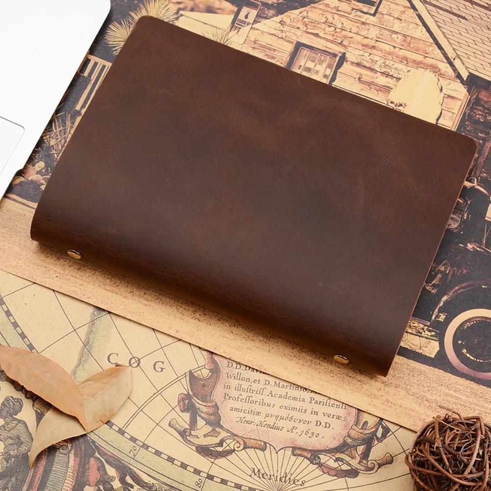 

Планер из натуральной кожи формата А5, блокнот с кольцевым механизмом, обложка из коровьей кожи А5, журнал, дневник, скетчбук, канцелярские товары для планирования, школьные принадлежности