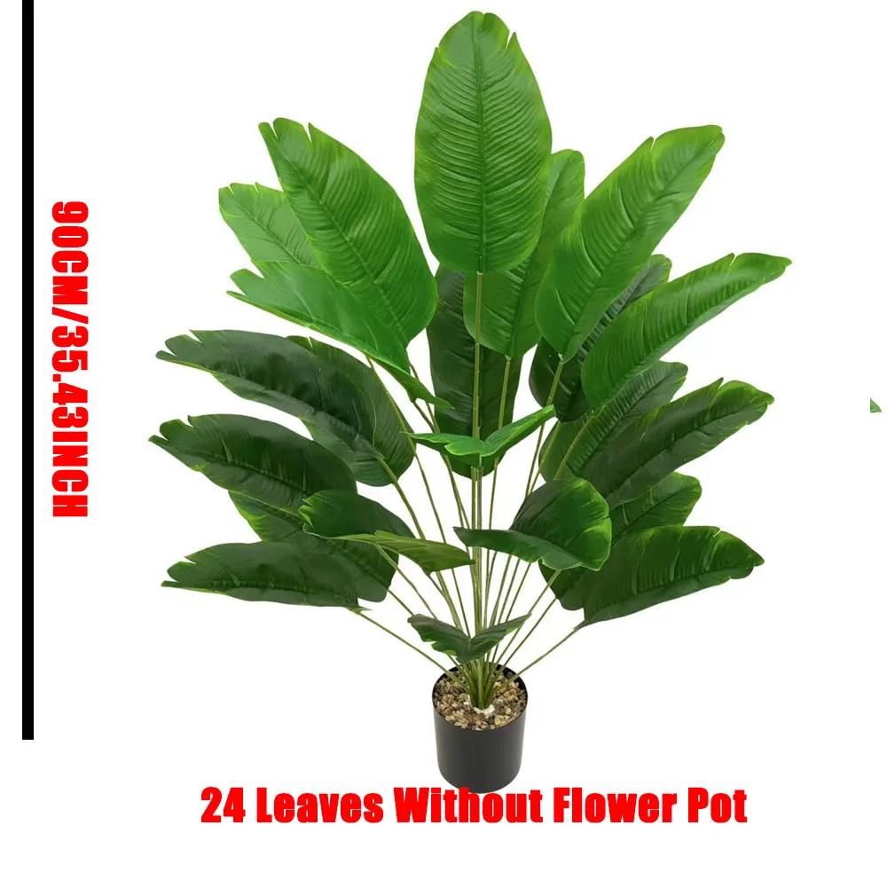 1pc 18 Leaves Artificial Plants Large Tropical Palm Tree Fake Banana Plants Leaves Real Touch for Home Garden Party Decor 2025