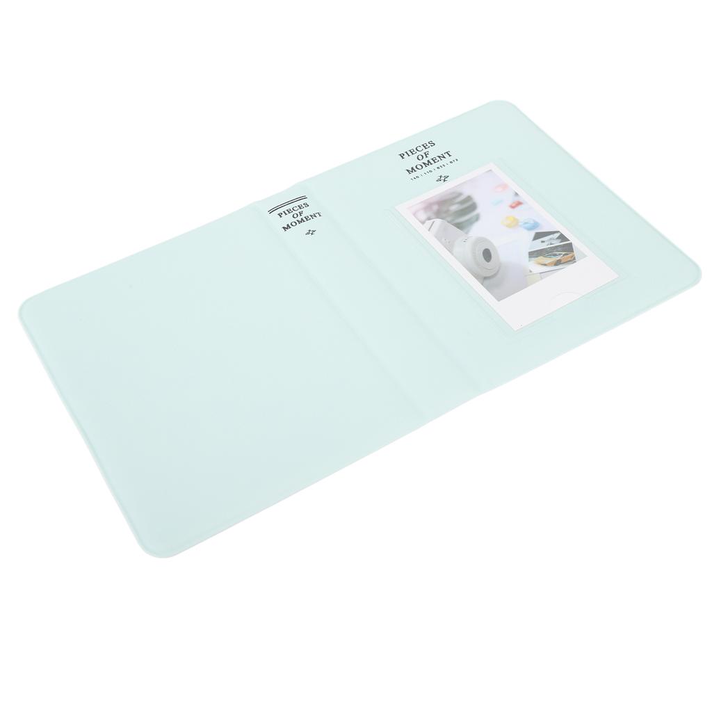 64 Cepli Fotoğraf Albümü Taşınabilir 3in PU Deri Kart Ciltli Fotoğraf Albümü Mini 12 11 9 için Yeşil