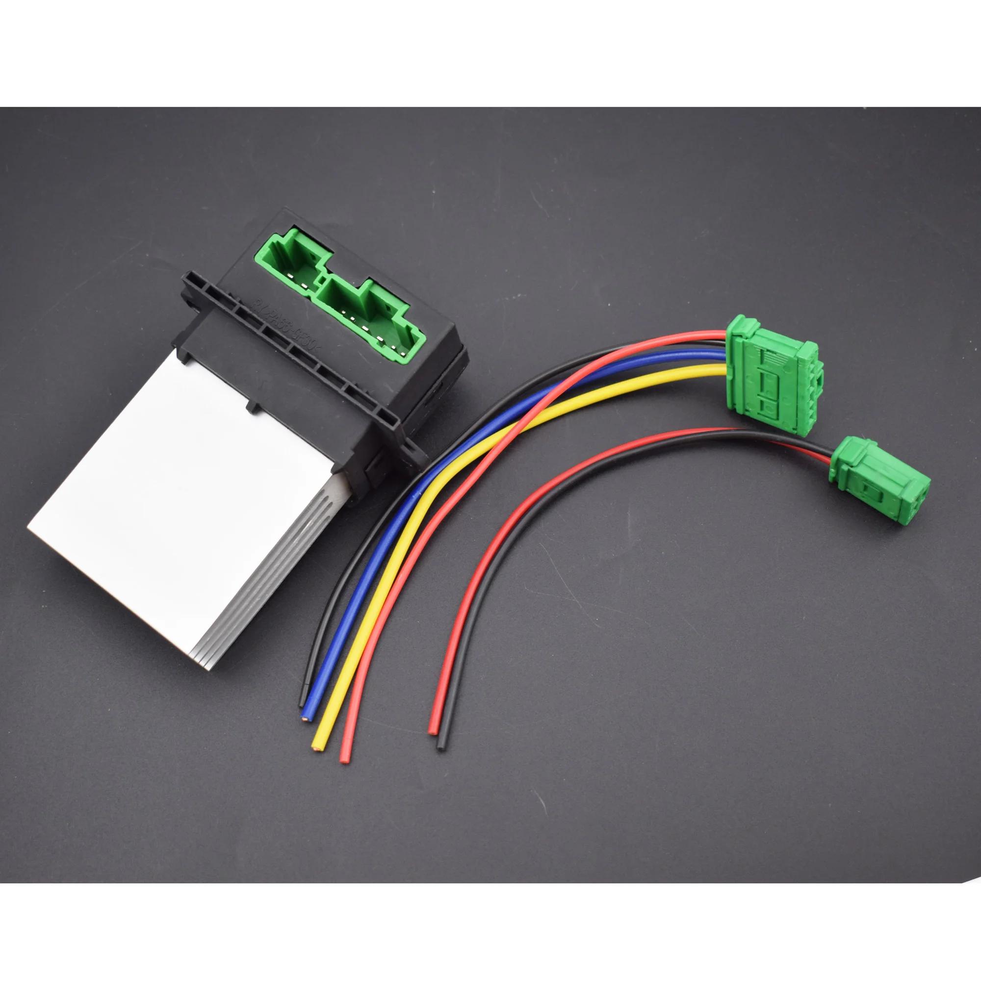 Car Heater Blower Motor Resistor & Harness Connector Plug For Renault Citroen Peugeot Nissan 6441.L2 7701048390 7701207718 Resistor Plug Kit