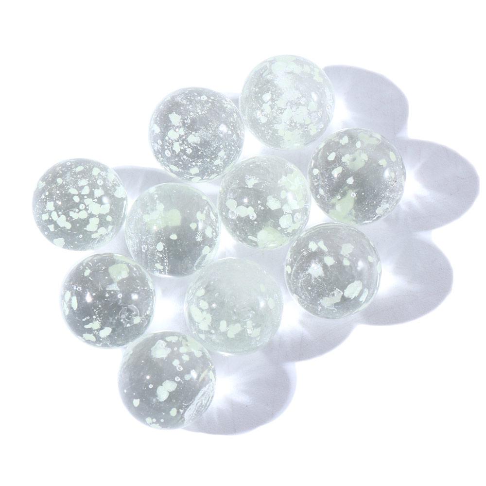 10pcs/pack Luminous Glass Balls Children Toys 12mm Cream Console Game Pinball Machine Cattle Small Marbles Pat Toy Beads