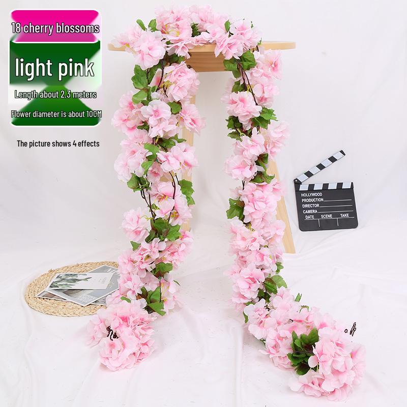 Artificial Rose Vine Decoration for Wedding Ceiling or Water Pipe Cover