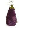 Creative Eggplant Plush Stress Relief Keychain Toy