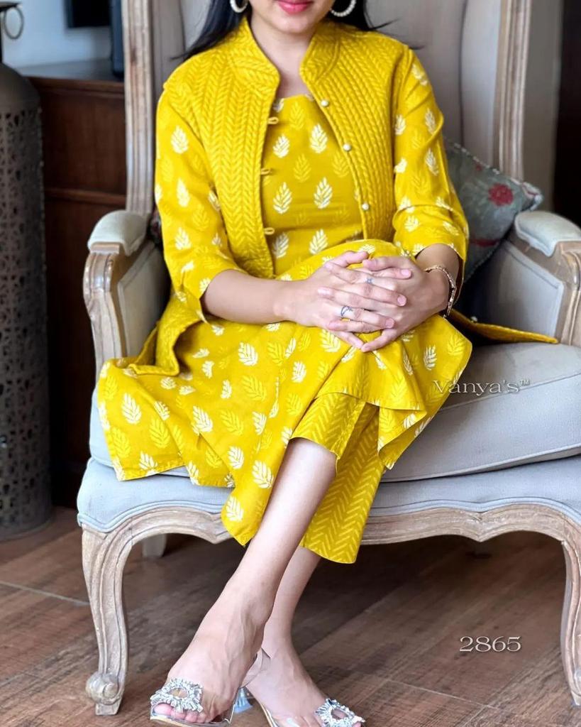 Party Wear Bollywood Winter Wear Kurta Pant Jacket Indian Women Party Wear Kurti Dress