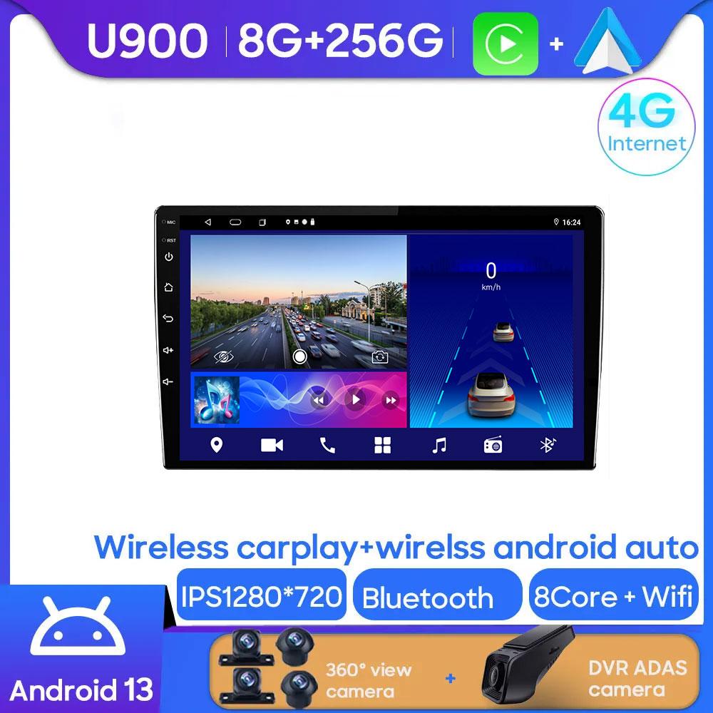 Universal Android Multimedia For Car Stereo CPU Radio QLED Player Navigation Carplay Auto 5G BT Cam