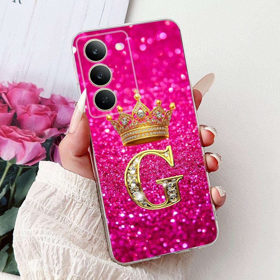 For Realme 14x 5G Case Luxury Crown Letters Soft Silicone Slim Phone Cases For OPPO Realme 14x Back Cover on Realme14x Protector
