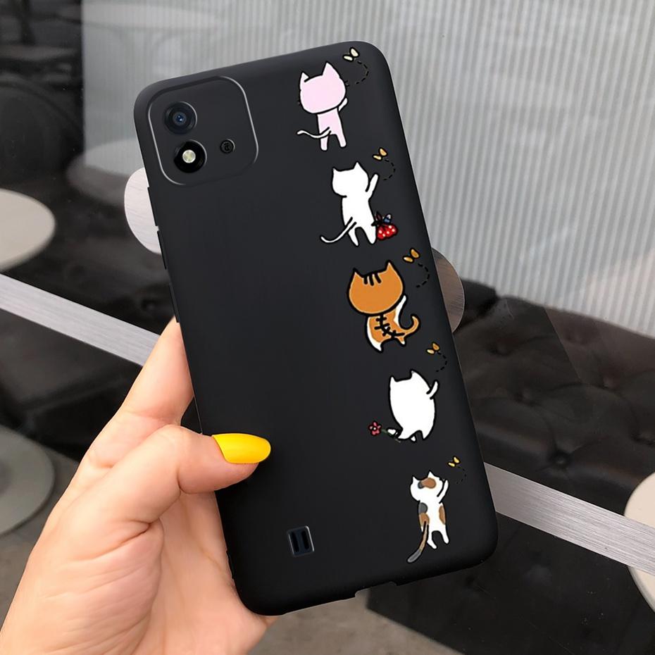 Lovely Pattern Phone Case For Realme C11 2021 C 11 2020 RMX2185 Macaroon Silicone Soft Cases Cover For Realme C11 (2021) RMX3231