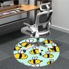 1pc Bee Print Chair Carpet for Office, Soft Flannel Throw Mat, Perfect for Office, Holiday Party Decoration Choice Yy260209050
