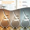 Neoglint Modern Spiral Table Lamp 3 Light Colors Night Light Ambient LED Nightstand Lamp Dimmable
