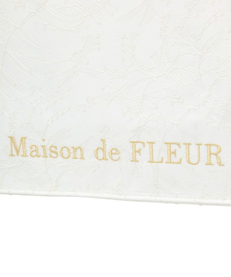 Maison De FLEUR (EC Exclusive) Lace Frill Handle Square Tote M Bag, Ivory, 08000140300