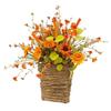 Fall Sunflowers Basket Front Door Wreath Hangings Window Wall Home Decorations