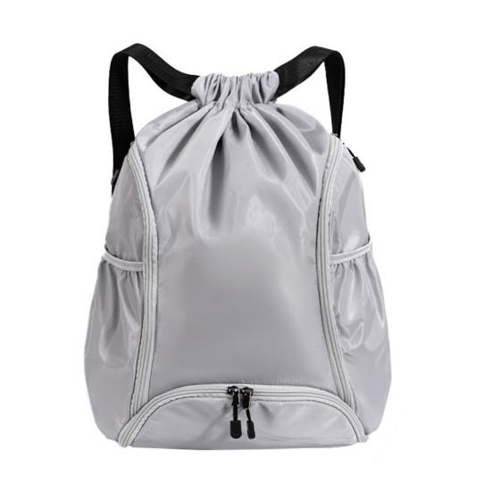 

Футбольный рюкзак Рюкзак для спортзала с отделением для мяча или обуви Рюкзак для баскетбола на шнурке серый