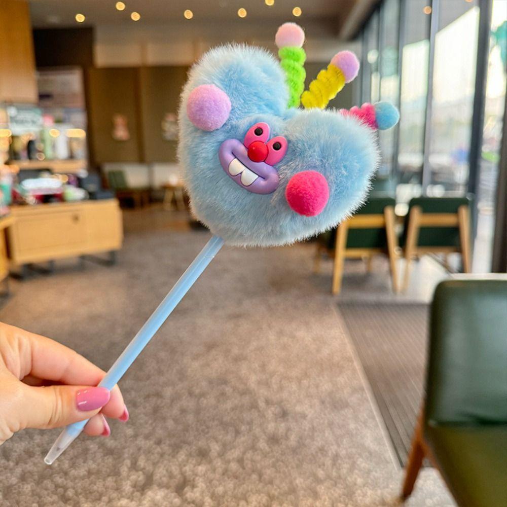 Ugly Braided Doll Children's Plush Pen Iridescence Student Neutral Gel Pen  School