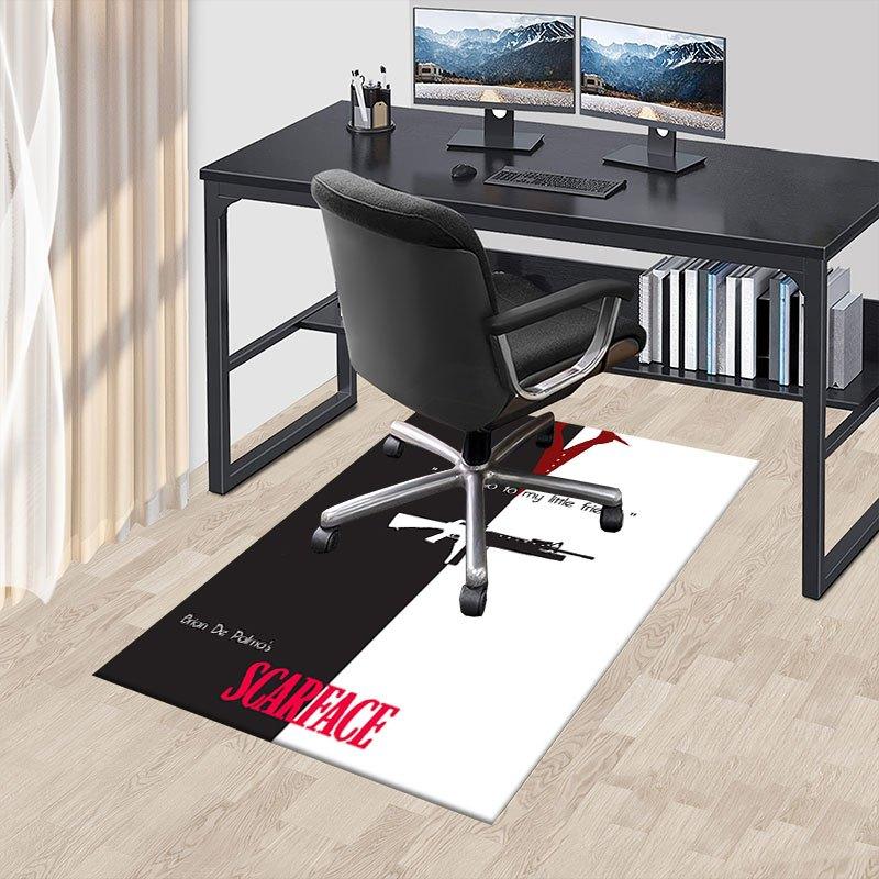 1pc Scarface Office Carpet Chair Mats Soft, Comfortable, All Season,Perfect for Home, Bedroom, or Office Decor, Perfect Gift for