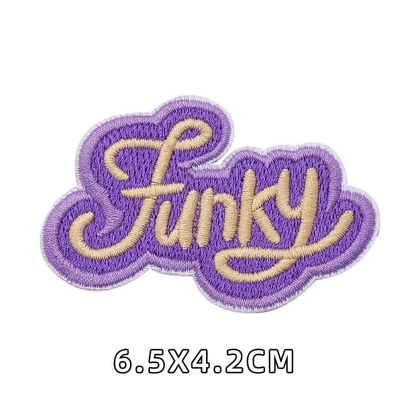 Cartoon Alphabet Embroidery Self-Adhesive Cloth Patch for Clothing Accessories
