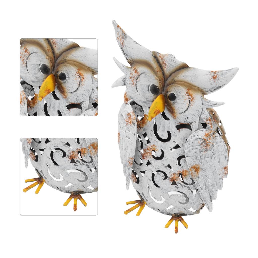Solar Light Owl Shape Vivid Lifelike IP55 Waterproof Iron Solar Decorative Light for Garden Lawns