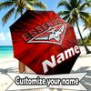 Custom Name Personalized Essendon Football Print Umbrella, Auto Open Close, 8‑Rib Sturdy Frame, Commute Camping Hiking Use, Birthday Gift