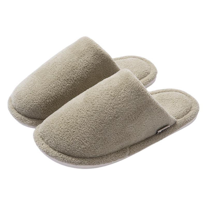 Cotton slippers women's new men's indoor home and outdoor wear plush winter non-slip couple thickened bottom couple