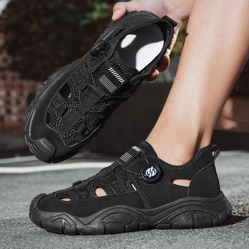 Outdoor Sports Sandals Men Rotary Buckle Hiking Sandals Summer Hollow Out Beach Shoes Breathable Men's Sandals  Sandalias Hombre