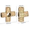 Grass House for Bunny for Hay Nest Small Animal Chew Toys for Teeth Handcrafted Woven Straw Tunnel Tube House for Hamste