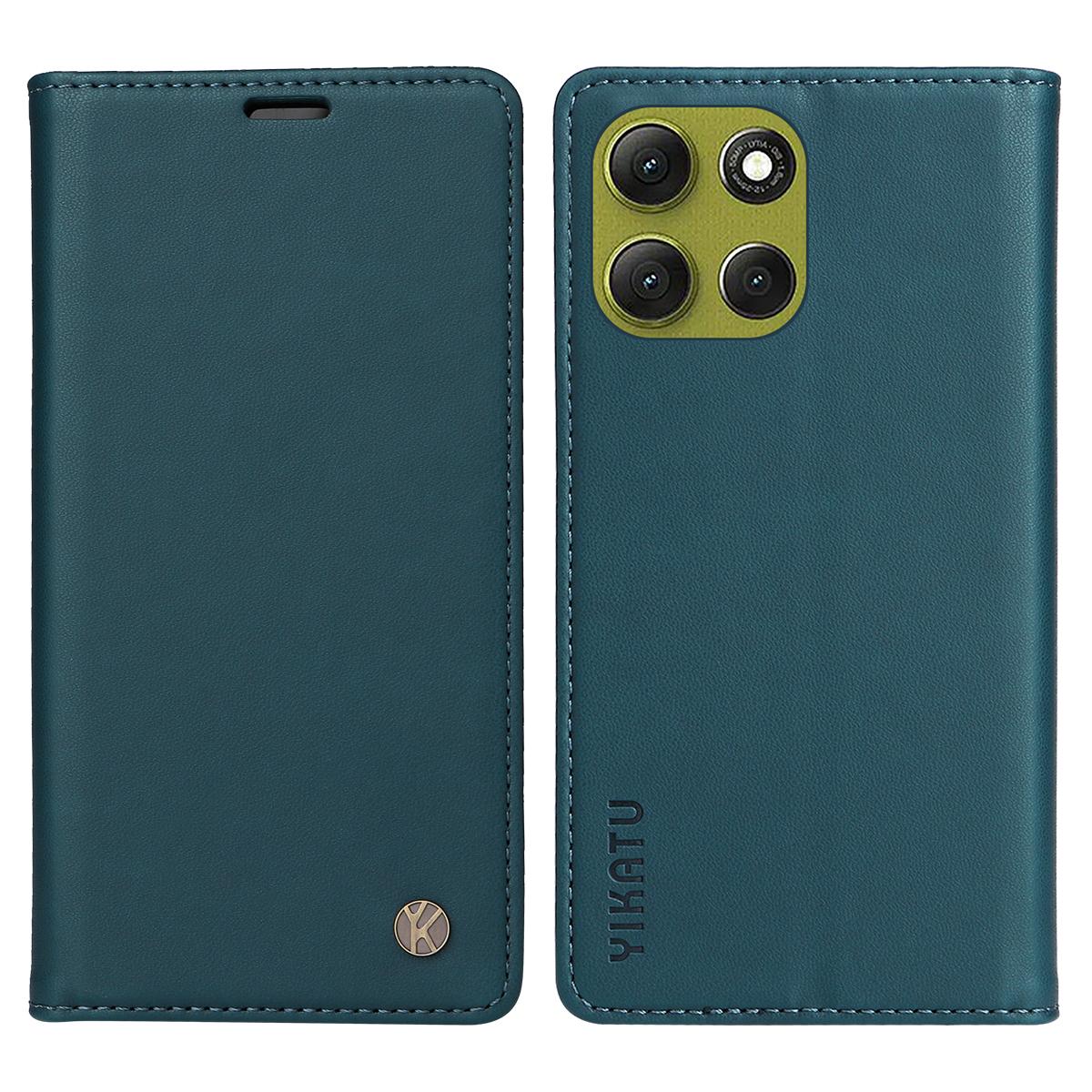 

Для Motorola Moto G86 5G/G86 Power 5G Чохли для телефонів YIKATU Магнітна застібка PU Шкіряна мобільна обкладинка Green