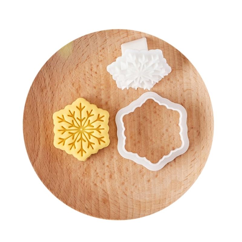 Christmas Snowflake Cookie Cutters Biscuit Mold Biscuit Fondant Cookie Stamps