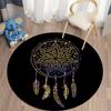 Dream Catcher Round Carpets Soft Blue Area Rug Anti-slip Floor Mat Bohemian Bedroom Carpet for Living Room Home Decor