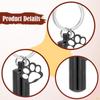 Cremation Jewelry Urn Keychain for Keepsake Key Chain Unique Metal Pet Hair Storage Bottle
