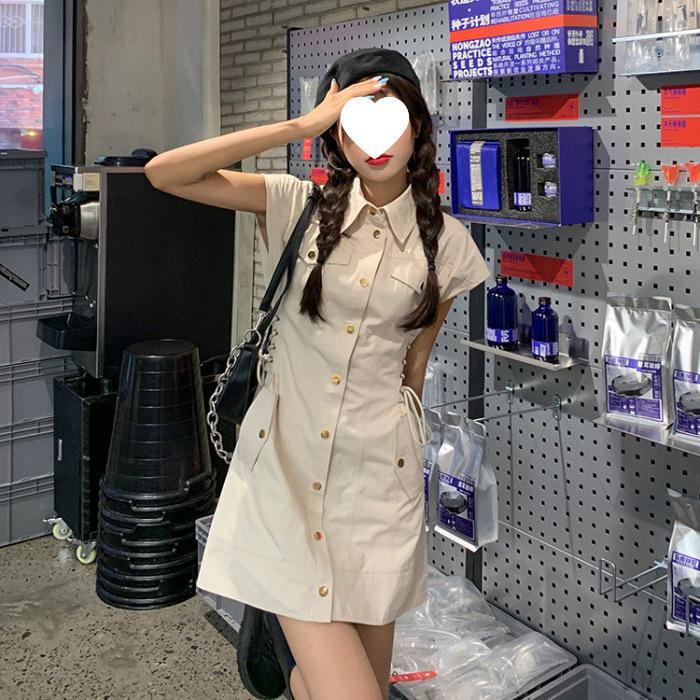 

Summer 2026 Trendy Short-Sleeve Polo Collar Women s Dress - French Design in Cool Workwear Style 2X-Large абрикосовый