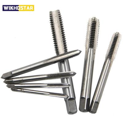 7pcs M3-M12 Hand Tap Square Shank Pointed Straight Groove Thread Tapping Internal Thread Tapping Tool Set