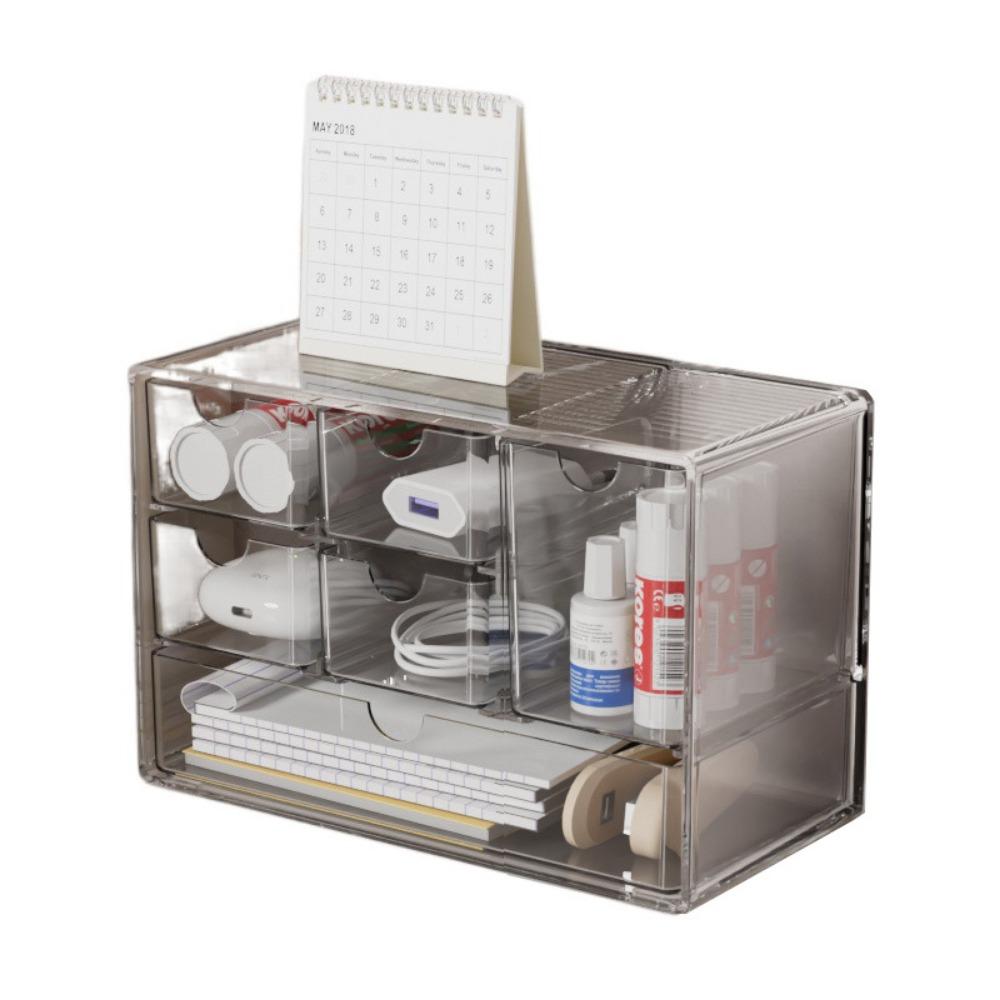 Large-capacity Makeup Storage Drawers Multi Grid Cabinet Desktop Organizer Bedroom