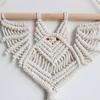 Halloween Bat Macrame Wall Hanging Geometric Art Decor Handmade Woven Gothic Ornament For Bedroom Black Durable Easy Install