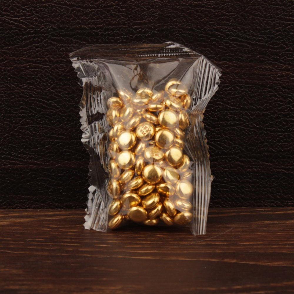 100PCS Gold Miniature Gold Ingots Luck Charms Dollhouse Accessories  Desktop Ornament