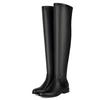 Women's Thigh High Boots 2025 Low Heels Over-the-knee Boot Black Red White Long Footwear Shoes Ladies Large Size 48 Water-proof