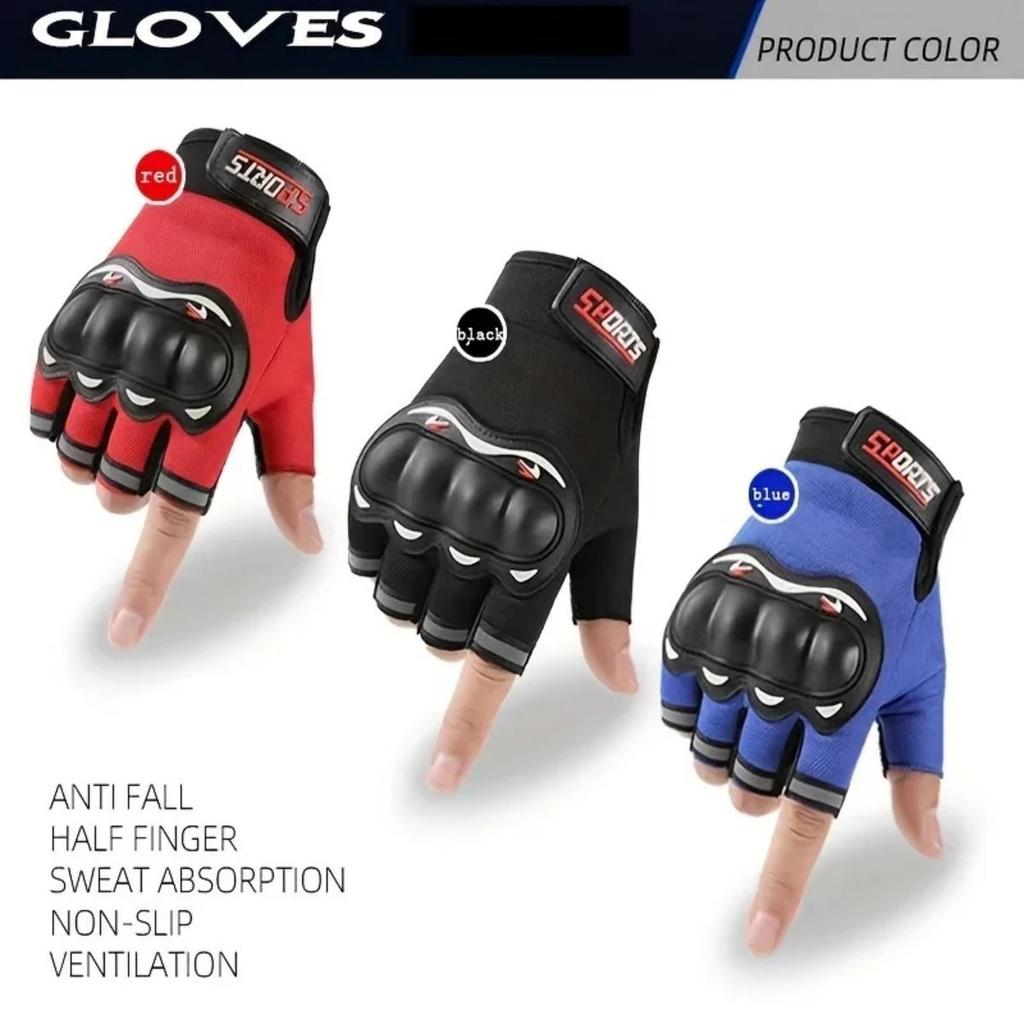 Motorcycle Gloves half  Finger Tactical Knuckles Protective Motocross Gloves Durable Riding Working cycling Gloves