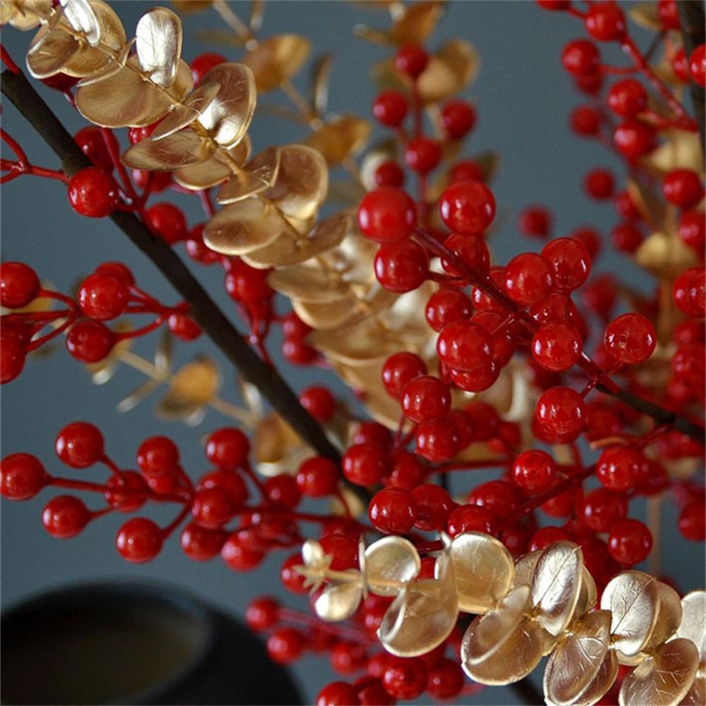 Practical Useful Brand New High Quality Gold Eucalyptus Artificial Leaf Leaves Gold High Quality Home Plastic Decoration