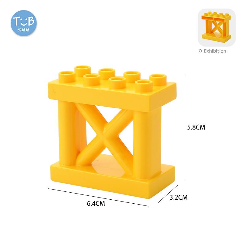 Big Size Block Bricks Train Tracks  Traffic Stop Lights Straight Duploes Black Accessories Diy Hot Toys For Children Baby Gift