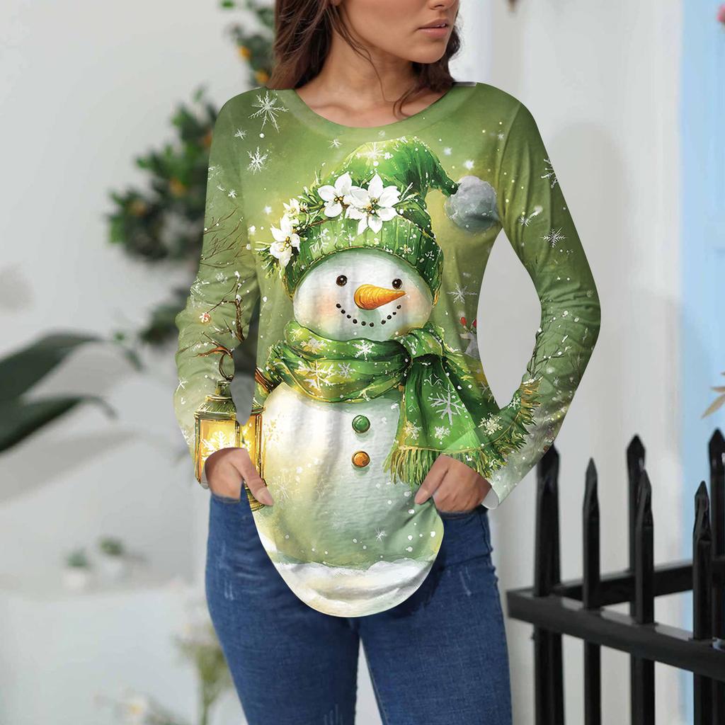 Tee Shirts For Women Fall Casual Long Sleeve Shirts Sweatshirt Vintage Graphic Printing Top Pullover Valentine's Day