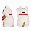 Lucky Cat Mount Fuji Left Paw Raised Ceramic Lucky Cat Maneki Neko Fujiyama Lucky Feng Shui Figurine with Offering Box (L-SIZE White) / - (fj_L White)