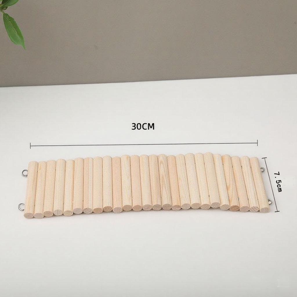 Solid Wood Hamster Arch Climbing Ladder Toy and Hideout