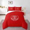 3 Piece Bedding Set Hull Kingston Rovers Three Crowns Red RFC Rugby Duvet Cover for Men Fan Gift