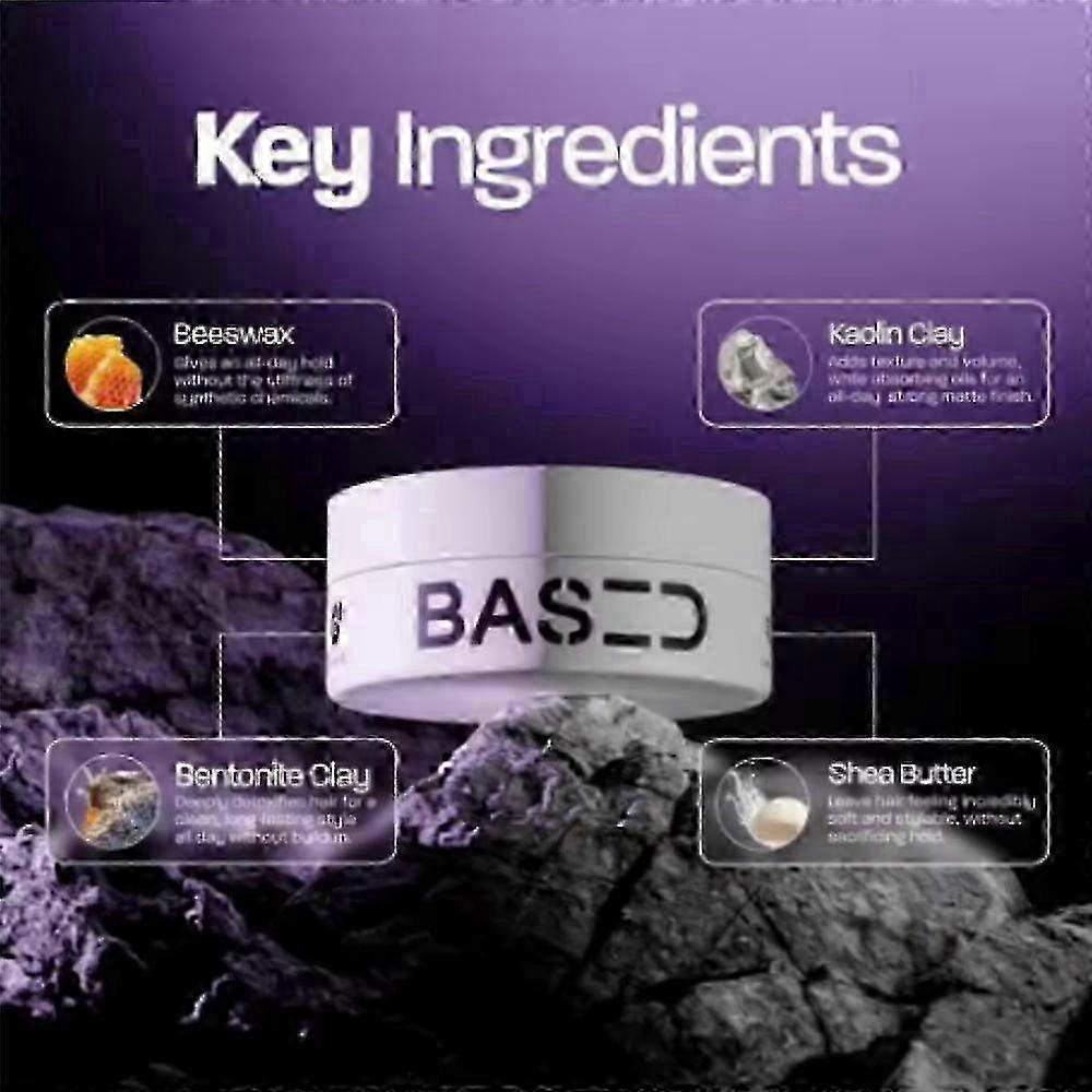 Based Bodyworks Haarwachs-Ton | Starker Halt Geringer Glanz | Mattes Finish | Einfach Miao4_krpg weniger