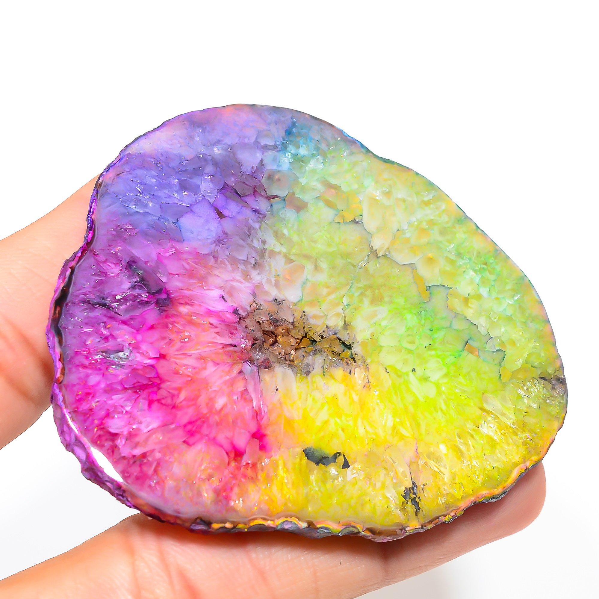 

Natural Lemon Solar Quartz 6.3x7cm Cabochon Fine Gemstone 264.65Cts. i6E59 жёлтый